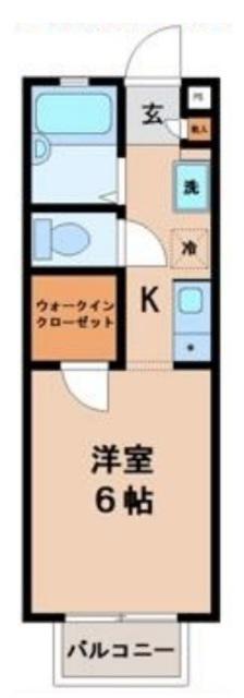 ソレアードAG AD(1K/2階)の間取り写真