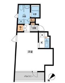 FLEG赤坂 フレッグ赤坂(1K/3階)の間取り写真