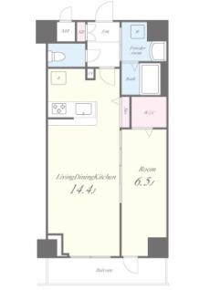 HORIZON RESIDENCE(1LDK/8階)の間取り写真