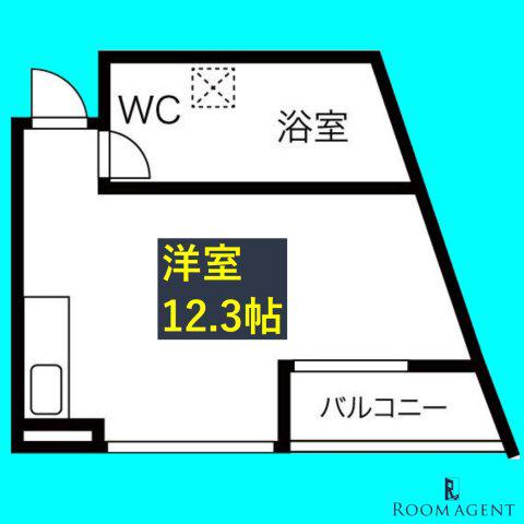 BAUWERK(ワンルーム/8階)の間取り写真