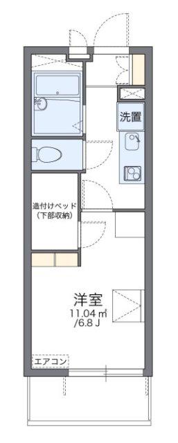 レオパレス新長田(1K/1階)の間取り写真