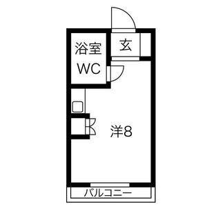 第81松井ビル(ワンルーム/8階)の間取り写真