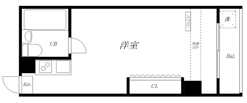 マンション池袋(ワンルーム/2階)の間取り写真