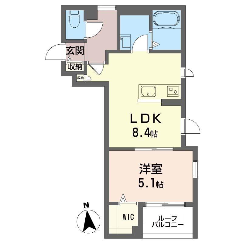 ロータス下北沢(1LDK/2階)の間取り写真
