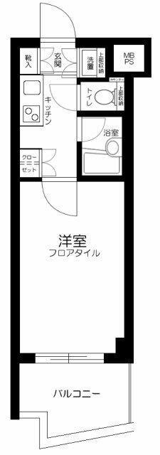ルーブル新宿西落合伍番館(1K/1階)の間取り写真