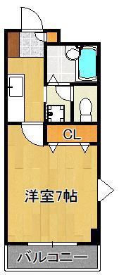 サンパ-ク田原(1K/1階)の間取り写真