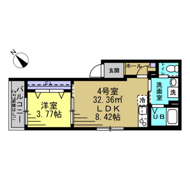 RIZE柏たなかII(1LDK/3階)の間取り写真