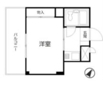 グリーンビレッジ(1K/3階)の間取り写真