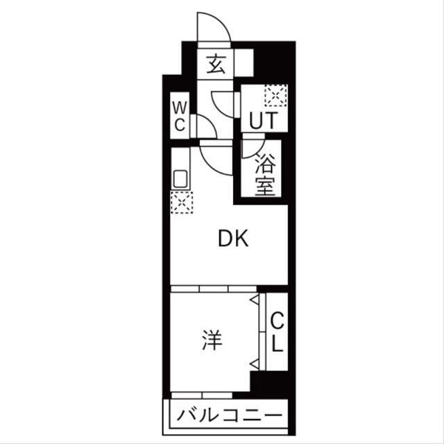OAKLANCE 森下II(1DK/14階)の間取り写真