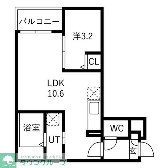 JACK HORISAKII(1LDK/2階)の間取り写真