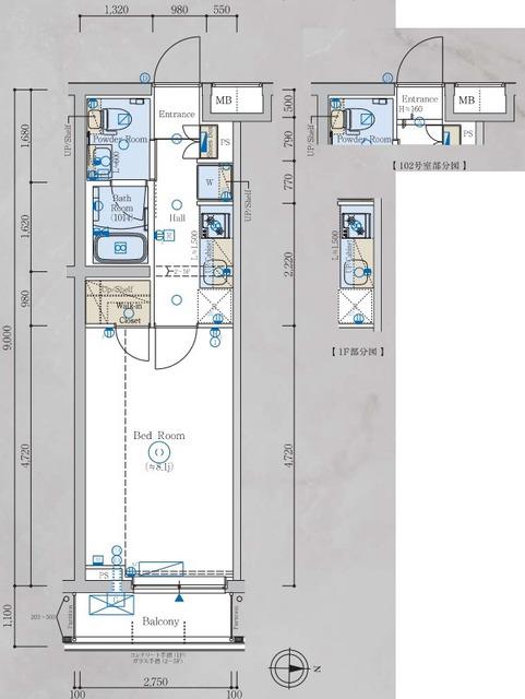 エステムコート元住吉(1K/5階)の間取り写真
