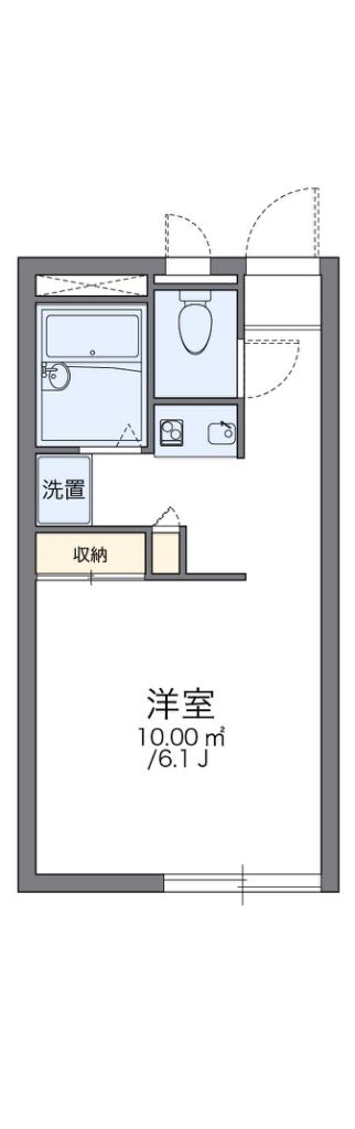 レオパレス森の泉(1K/2階)の間取り写真
