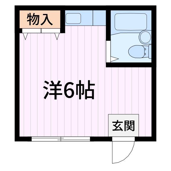 本田マンション1号棟(ワンルーム/1階)の間取り写真