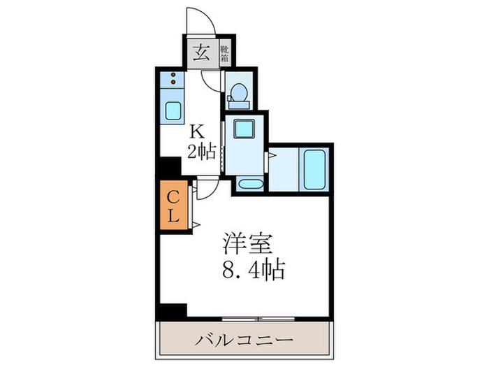 ベラジオ西陣聚楽(1K/5階)の間取り写真