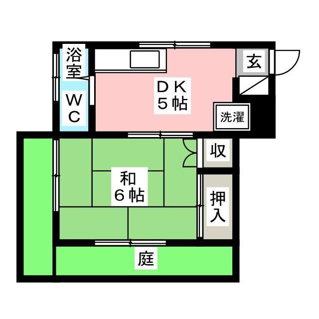 コーポサカエ(ワンルーム/1階)の間取り写真