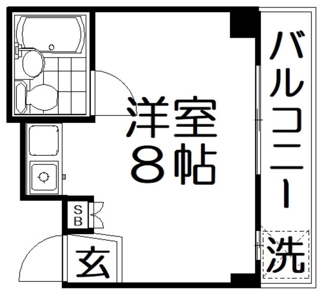 サンシャイン香里園II(ワンルーム/5階)の間取り写真