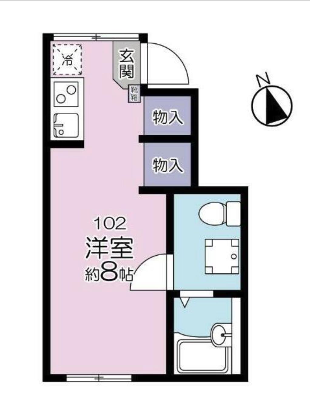 ラビアン志村(ワンルーム/1階)の間取り写真