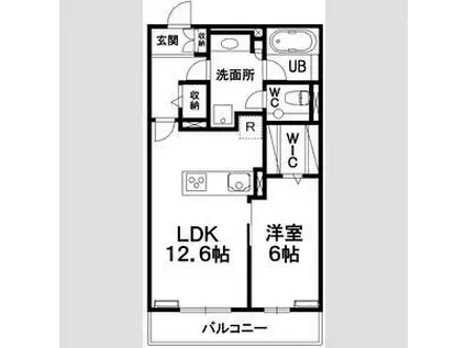 ヒルズレジデンシャルD21(1LDK/3階)の間取り写真