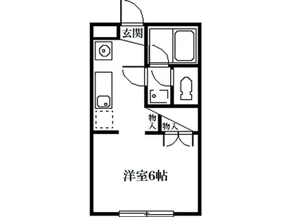サンクレストM(1K/2階)の間取り写真