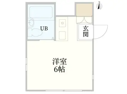 ロックウェーブハイツ(ワンルーム/1階)の間取り写真