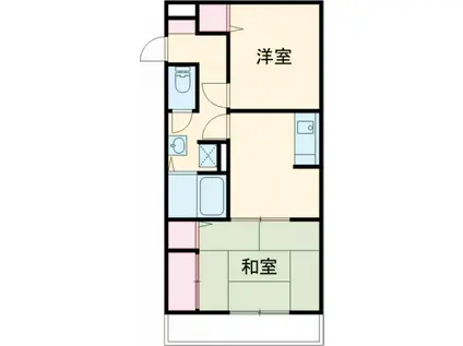 サングレース北別府(2DK/2階)の間取り写真