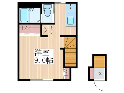 87Gアロベスタ串戸(ワンルーム/2階)の間取り写真