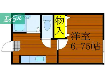 シティハウスM(1K/1階)の間取り写真