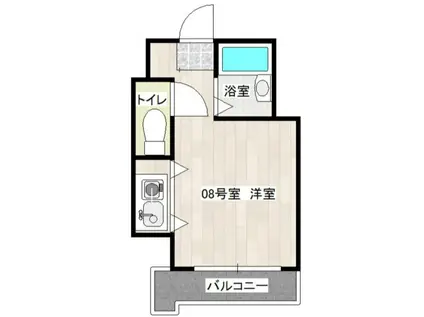 モアフィールド箱崎II(ワンルーム/6階)の間取り写真