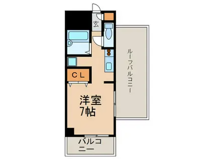 スペーステック博多I(ワンルーム/6階)の間取り写真