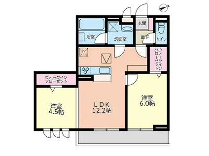 プランドールI(2LDK/2階)の間取り写真