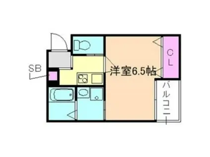 1ER つばきII(1K/1階)の間取り写真