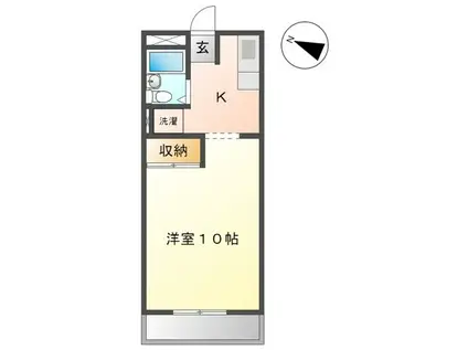 リバティハイム21(1K/1階)の間取り写真