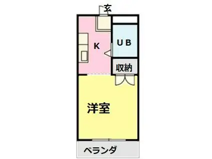 OMレジデンス西岐阜(ワンルーム/3階)の間取り写真
