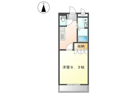LALA ひまわり(1K/1階)の間取り写真
