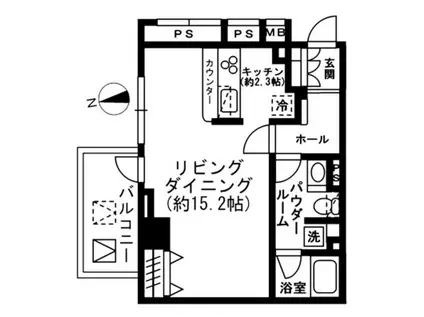 レジディア四谷三丁目(ワンルーム/9階)の間取り写真
