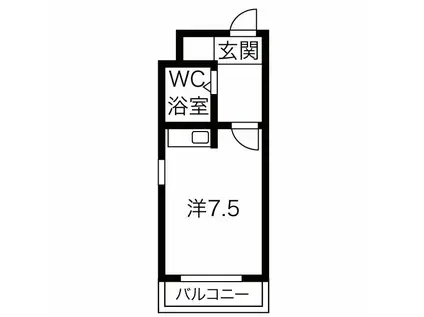 パレス吉田(ワンルーム/3階)の間取り写真
