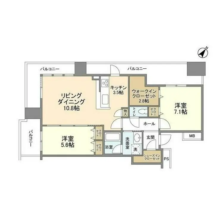 リガーレ日本橋人形町 28階階 間取り