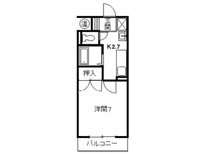グランドハイツ布橋(1K/3階)の間取り写真