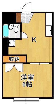 ホワイトプラザ中原 2(1K/3階)の間取り写真