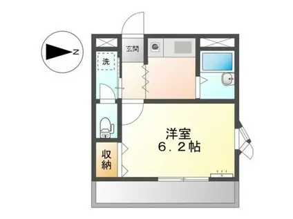 メゾンあさひ(1K/2階)の間取り写真