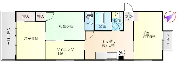 サンノーマンション 2階階 間取り