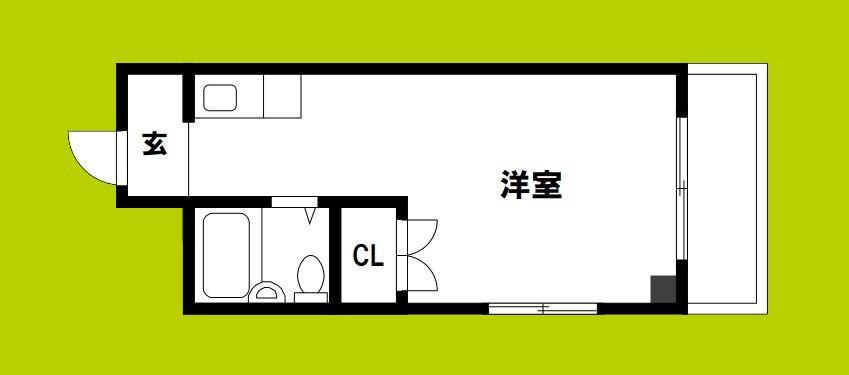 フラウリッシュ相栄(ワンルーム/3階)の間取り写真