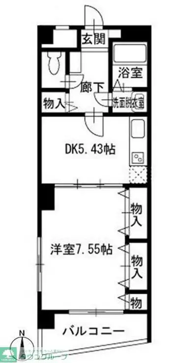 グランドマークコート 2階階 間取り