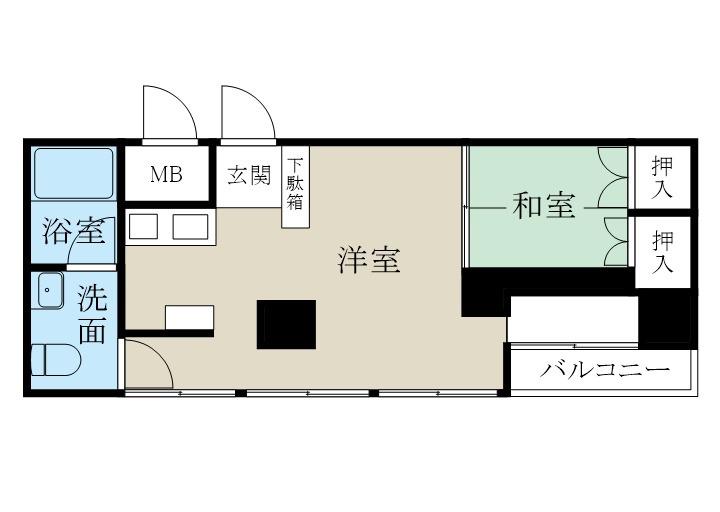 新潟芙蓉コモンズ(ワンルーム/4階)の間取り写真