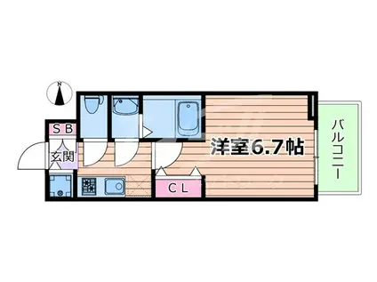 S-RESIDENCE都島LUX(1K/10階)の間取り写真
