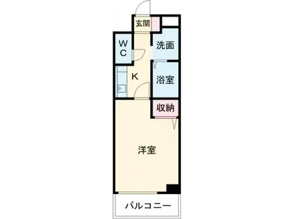 ウェル・セレッソイースト・ウエスト(1K/2階)の間取り写真