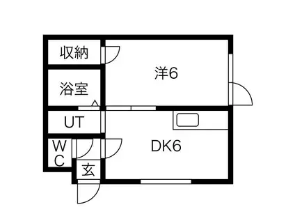 ライブヒルズ(1DK/2階)の間取り写真