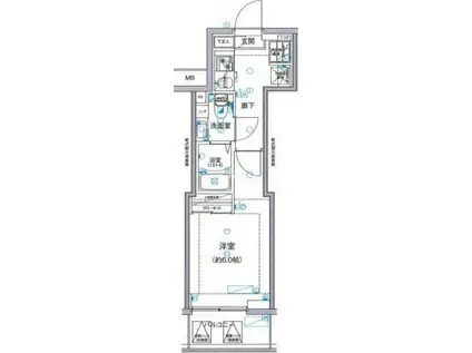 グランリーヴェル横濱VIVANT(1K/3階)の間取り写真