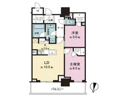 パークタワー西新宿(2LDK/22階)の間取り写真