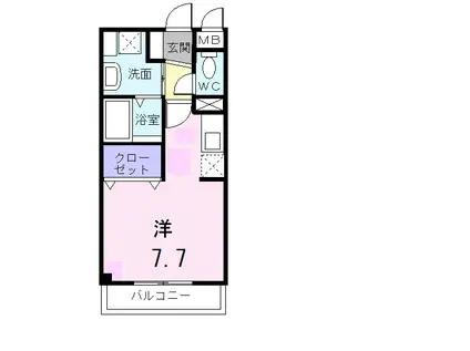 YI アイリス(ワンルーム/3階)の間取り写真